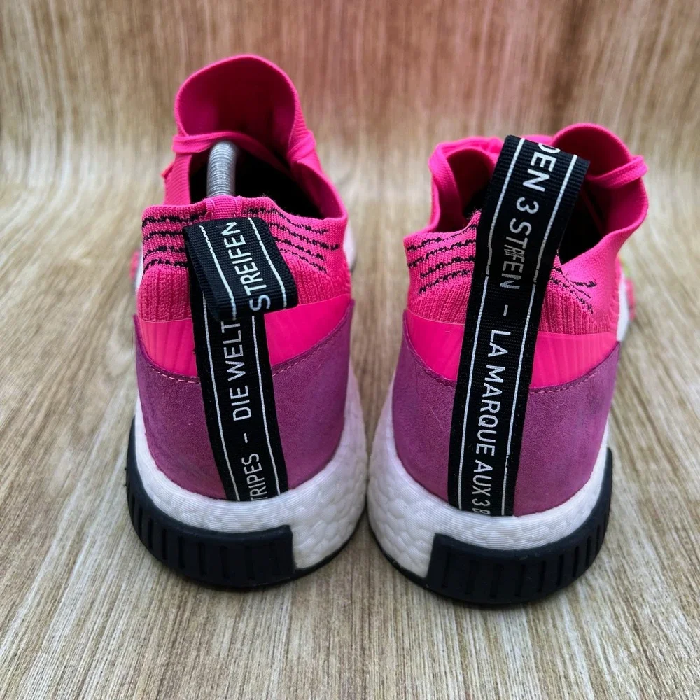 Adidas NMD Racer PK Men's Size 11 Solar Pink Primeknit Boost Sneakers CQ2442